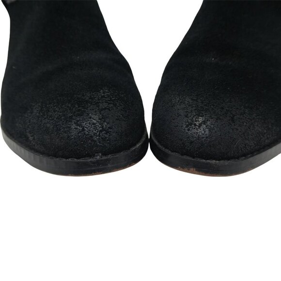 Clarks Breccan Shine Ankle Boots Booties Womens 8.5 Black Distressed Leather Boh - Picture 9 of 12